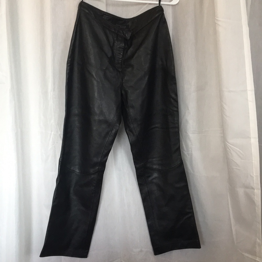 Black leather pants